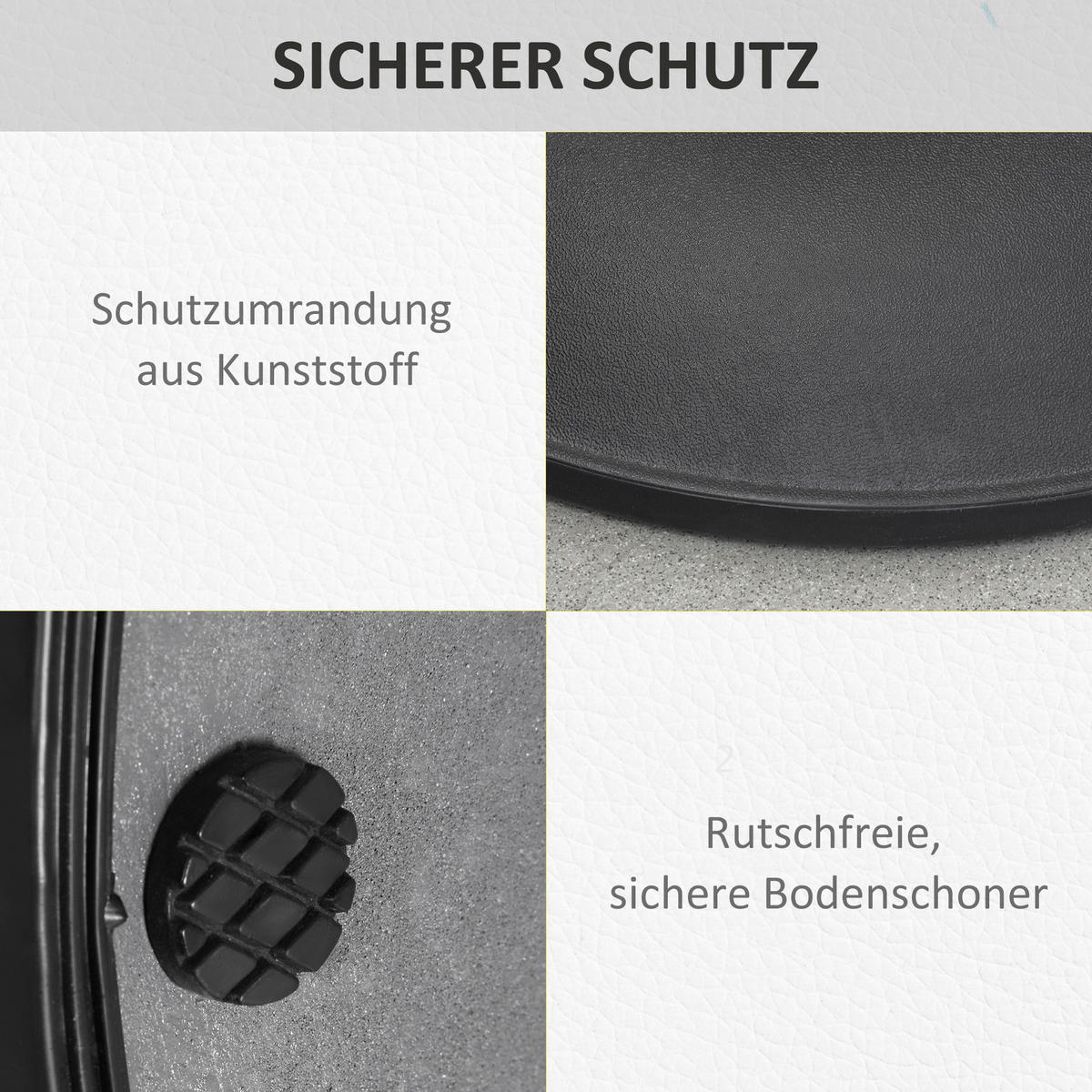 Outsunny Schirmständer schwarz PVC H/D: ca. 34,5x49 cm Schirmständer - schwarz (49,00/34,50cm) - Outsunny