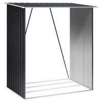 HOGGAR Feuerholzschrank Lerum anthrazit B/H/L: ca. 83x154x166 cm Lerum - anthrazit (166,00/83,00/154,00cm) - HOGGAR