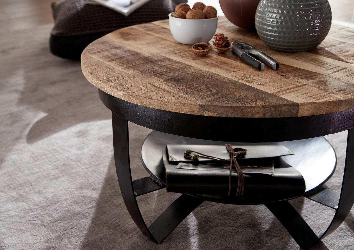 Couchtisch schwarz B/H/T: ca. 0x34x0 cm Couchtisch - schwarz (0,00/34,00/0,00cm) - Wohnling