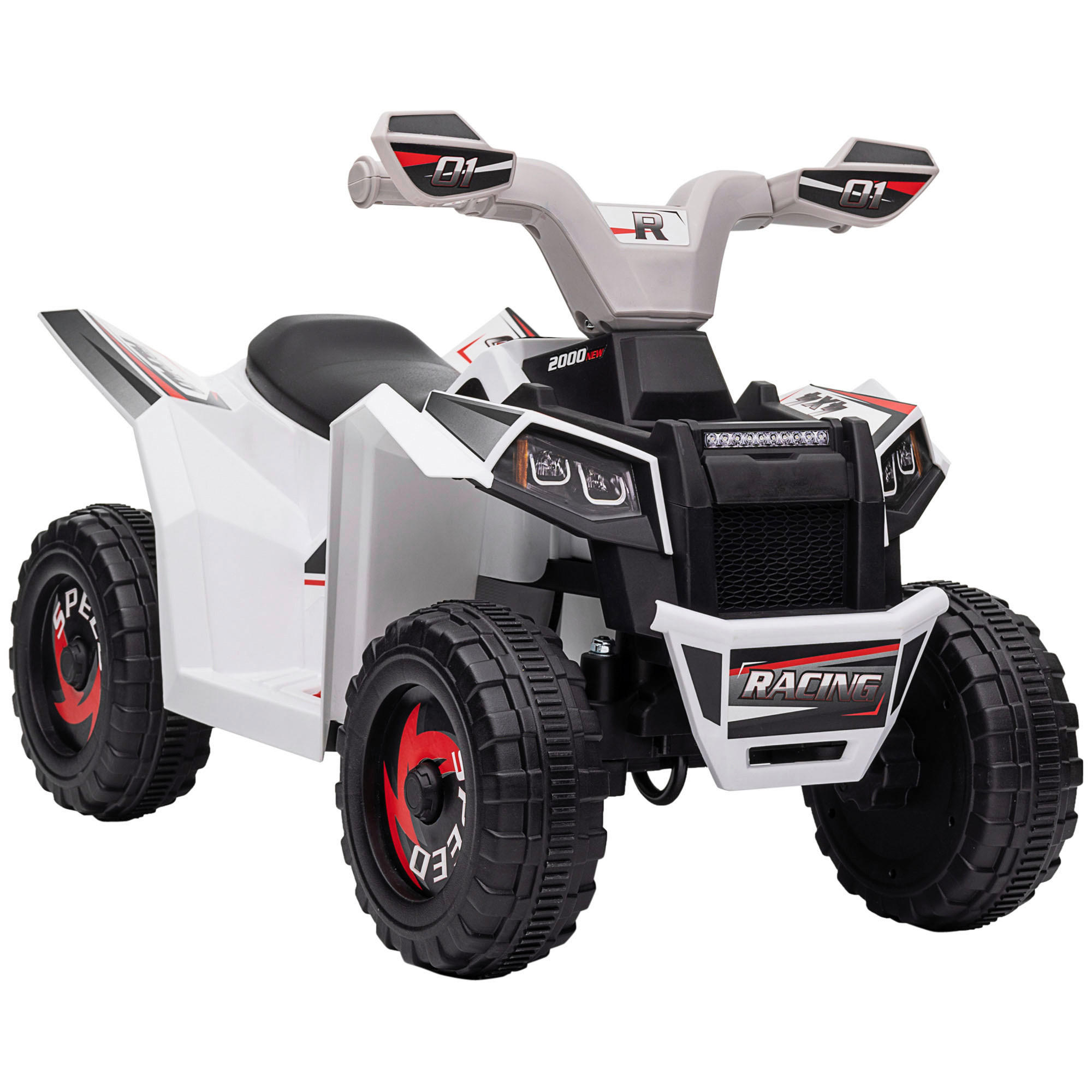 HOMCOM Elektroauto für Kinder weiß B/H/L: ca. 41,5x48,5x70 cm