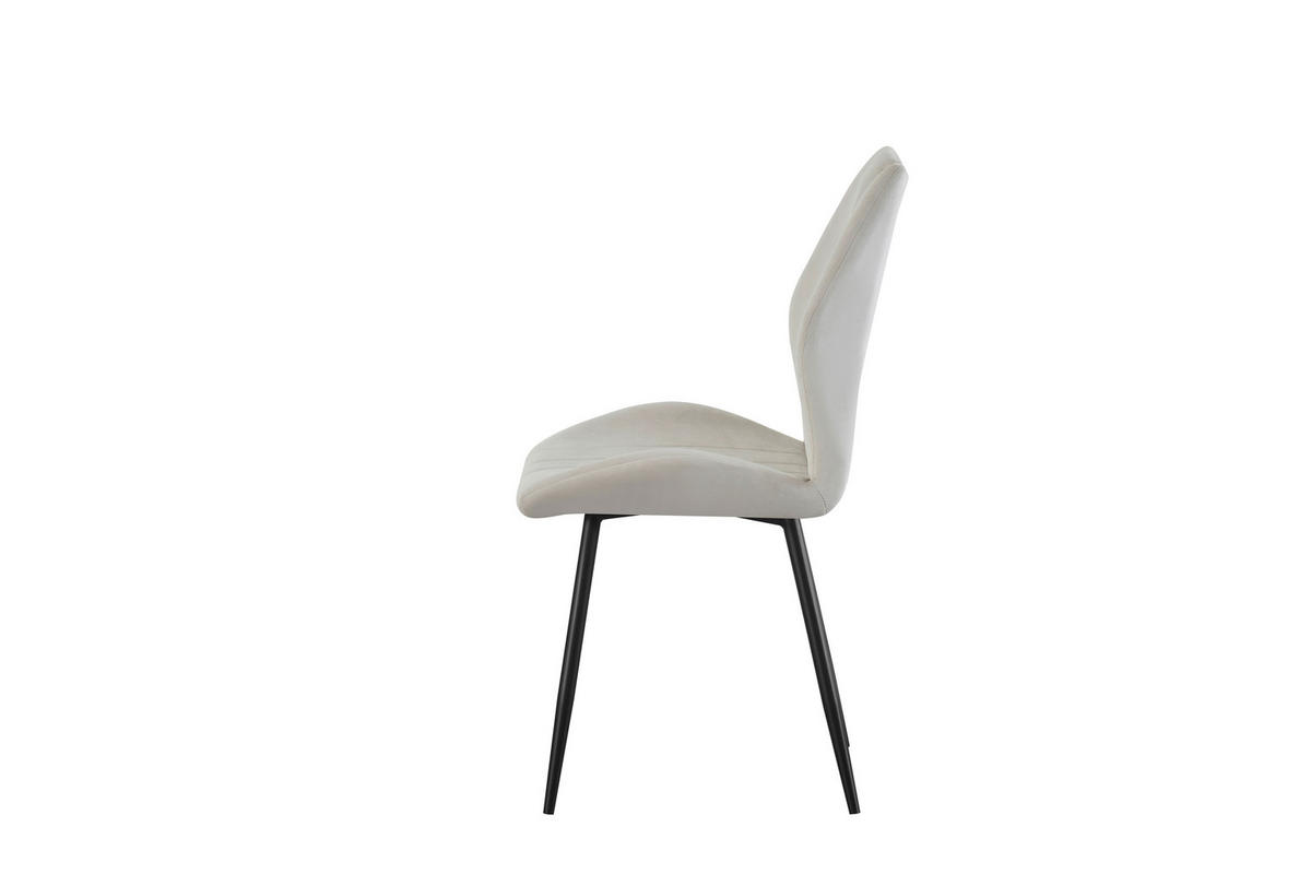 Stuhl CHRISTIN, 2er Set creme schwarz B/H/T: ca. 52x58x75 cm CHRISTIN, 2er Set - creme/schwarz (52,00/58,00/75,00cm) - xonox.home