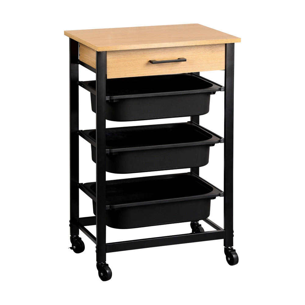 Kesper Küchenwagen Küchenwagen - braun/schwarz (47,00/37,00/81,50cm) - Kesper