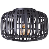 Brilliant Deckenleuchte Woodrow 99498/76 schwarz natur B/H/T/D: ca. 32x22x32x32 cm max. 60 W Deckenleuchte Woodrow 99498/76 - natur/schwarz (32,00/22,00/32,00cm) - Brilliant