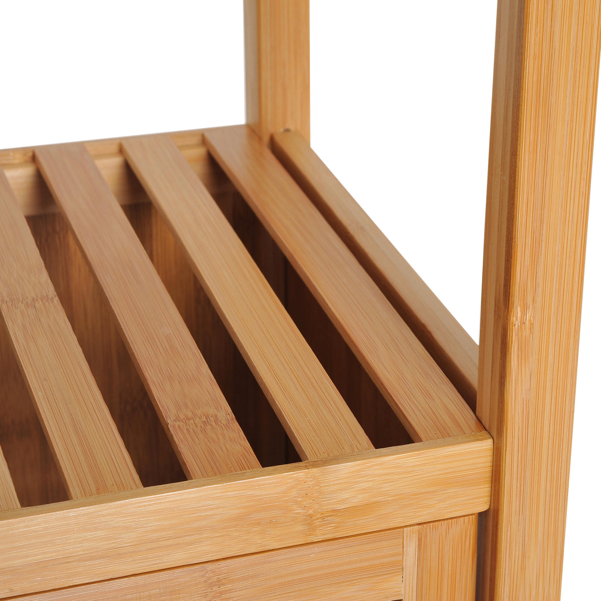 Badschrank natur Edelstahl B/H/L: ca. 33x36x140 cm Badschrank - natur (140,00/33,00/36,00cm) - HOMCOM