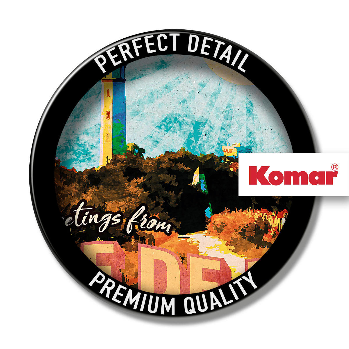 Komar Poster Vintage Travel le de Ré Leuchtturm B/L: ca. 30x40 cm Vintage Travel le de Ré - (30,00/40,00cm) - Komar