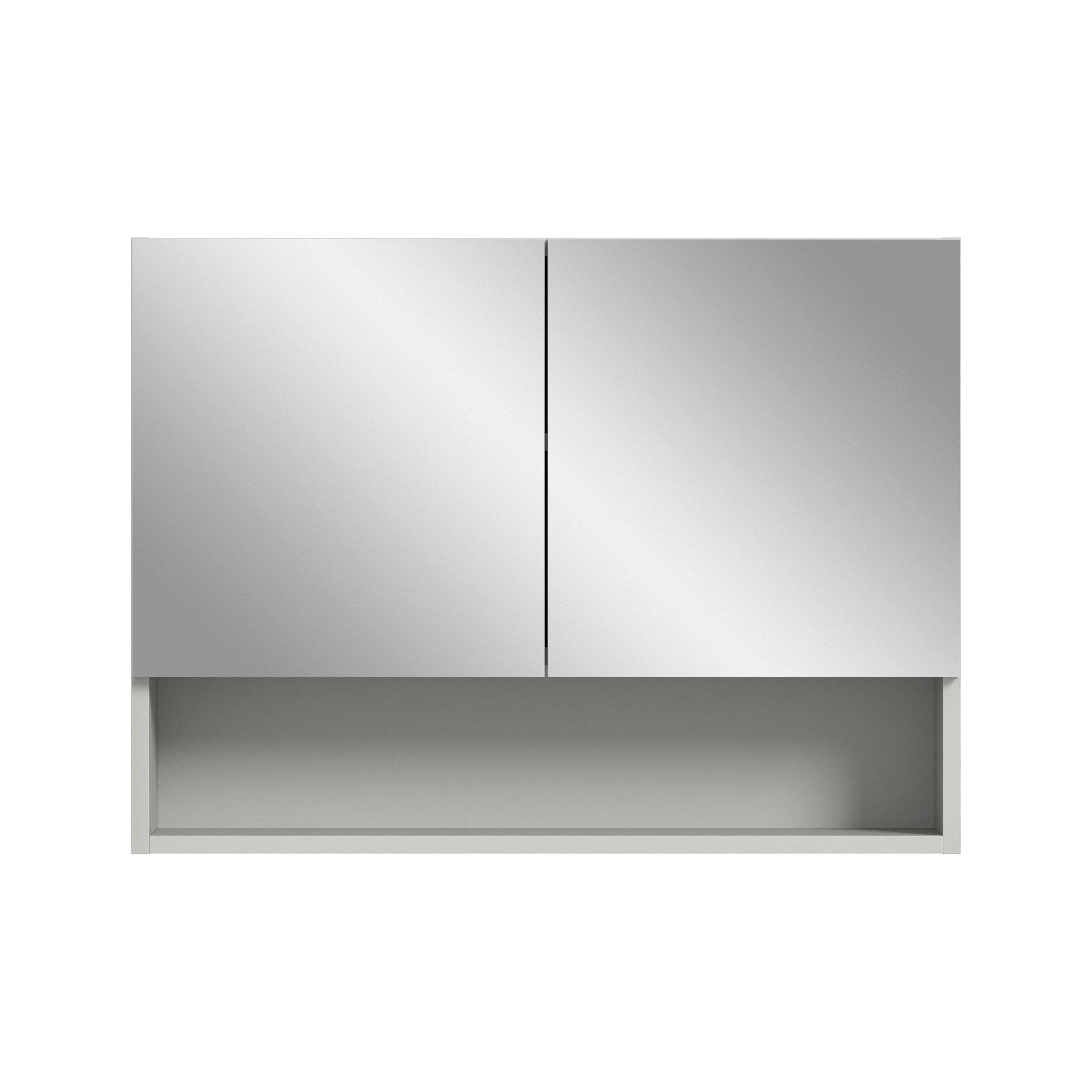 Spiegelschrank Copa hellgrau B/H/T: ca. 74x55x17 cm Copa - hellgrau (74,00/55,00/17,00cm) - xonox.home