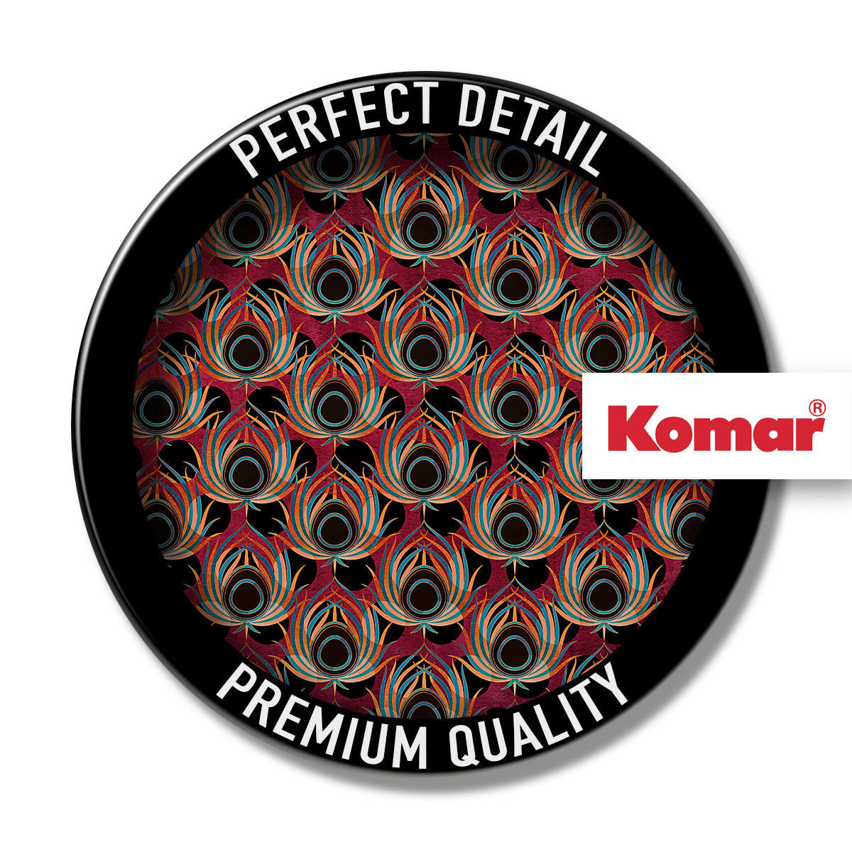 Komar Fototapete Paon Rouge B/L: ca. 200x280 cm Paon Rouge - (200,00/280,00cm) - Komar