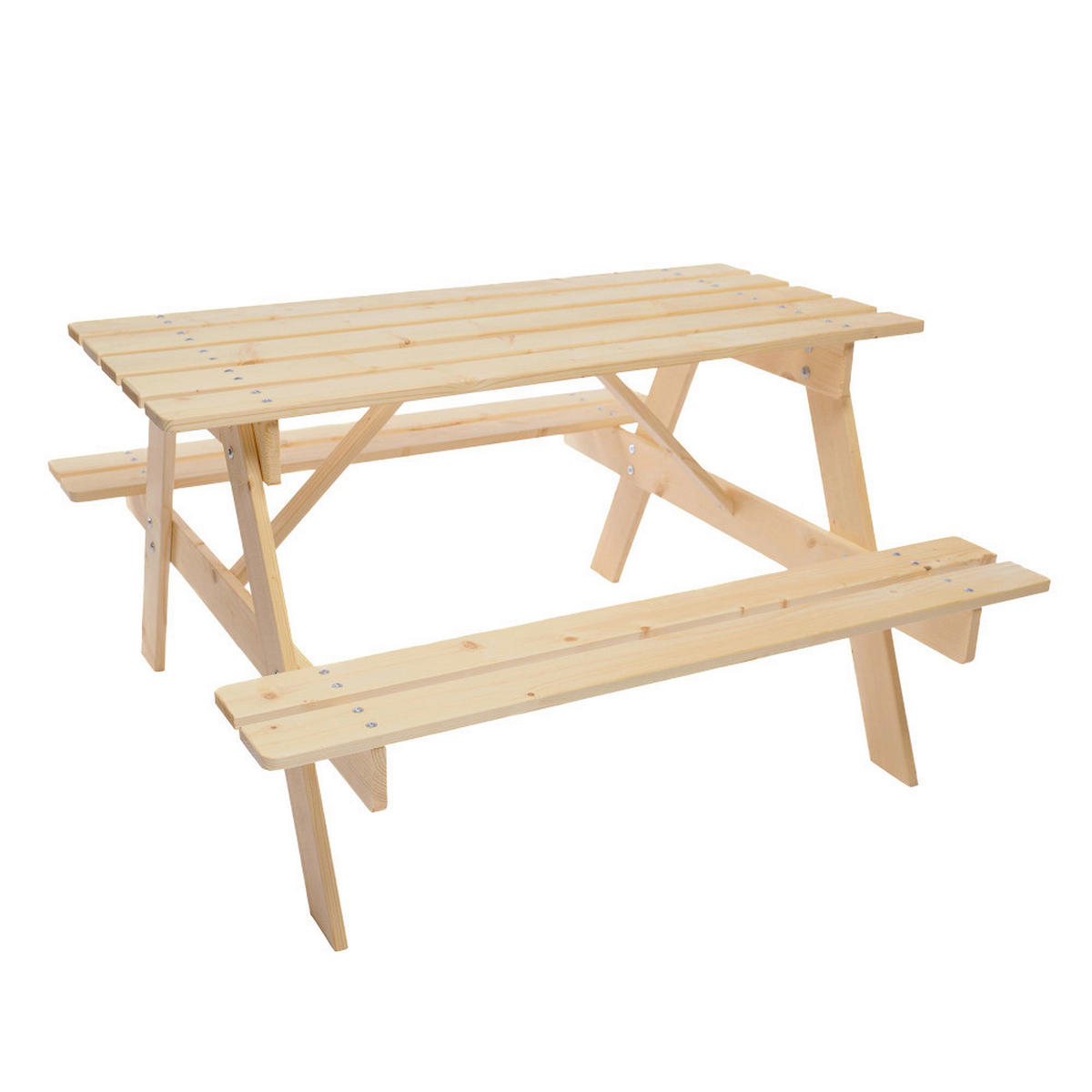 Timbela Kindersitzgarnitur M018 natur Holz B/H/L: ca. 90x50x90 cm M018 - natur (90,00/90,00/50,00cm) - Timbela