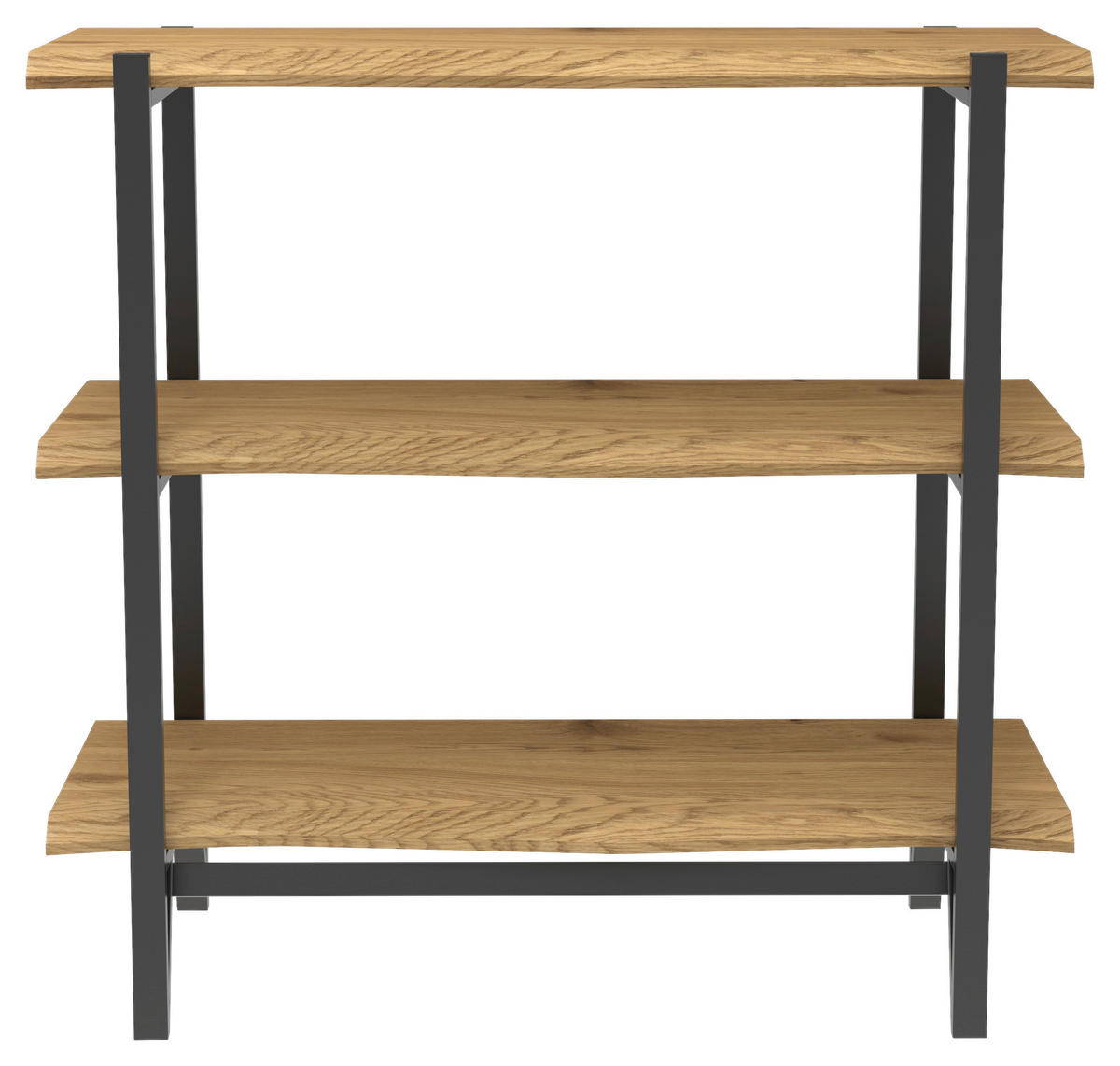 Regal Alicia Eiche Nachbildung schwarz B/H/T: ca. 90x85x38 cm Alicia - Eiche/schwarz (90,00/85,00/38,00cm)