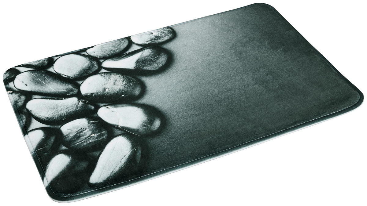 Badematte Badematte_Stein ca.50x80cm - anthrazit/silber (50,00/80,00cm)