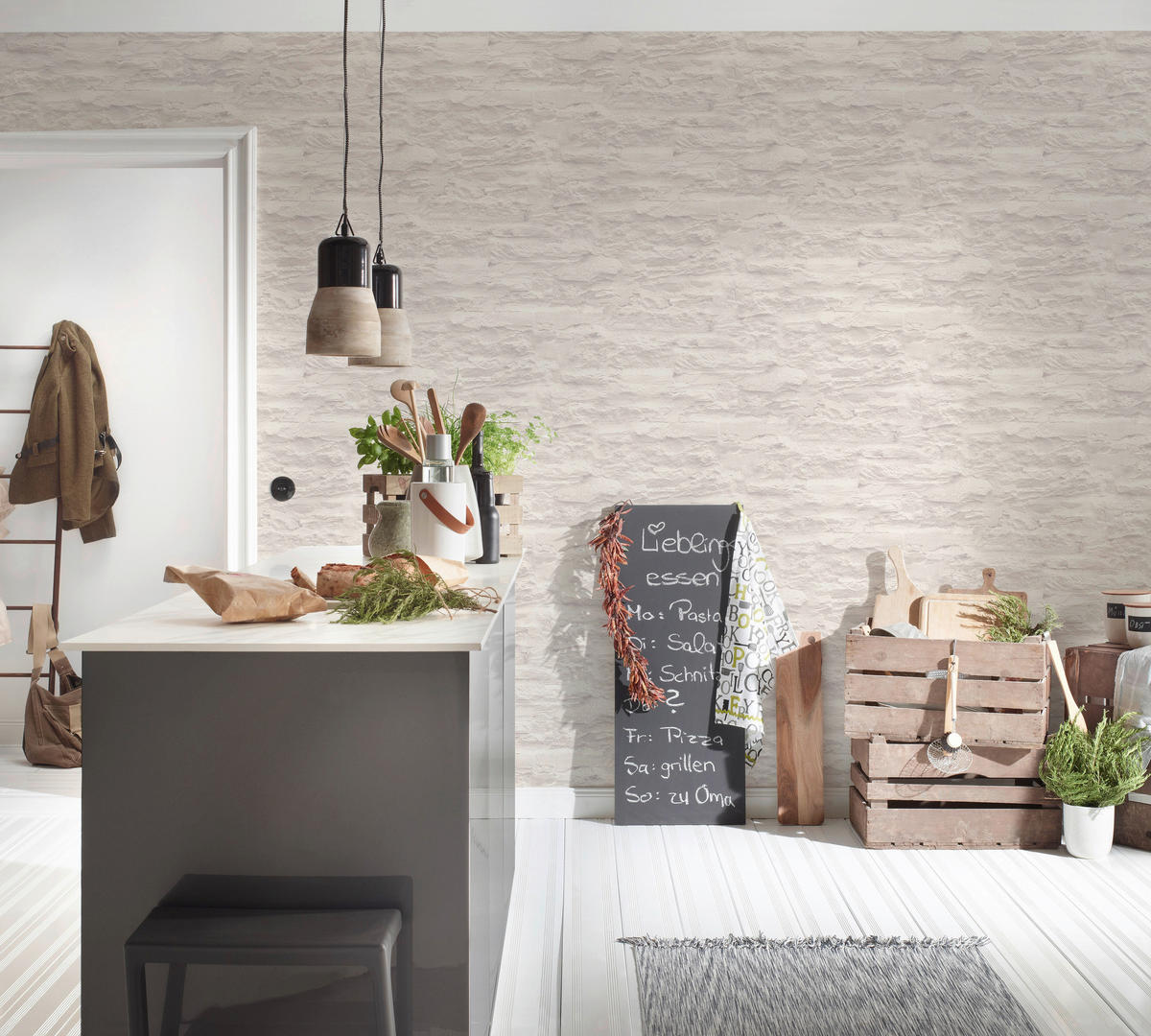 Livingwalls Vliestapete Best of Vlies Steine creme B/L: ca. 53x1005 cm Best of Vlies - creme (53,00/1005,00cm) - Livingwalls