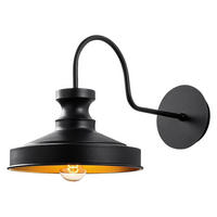 Opviq Wandleuchte schwarz B/H/T/L: ca. 42x23x42x22 cm E27 1 Brennstellen Berceste - schwarz (22,00/42,00/23,00cm) - Opviq