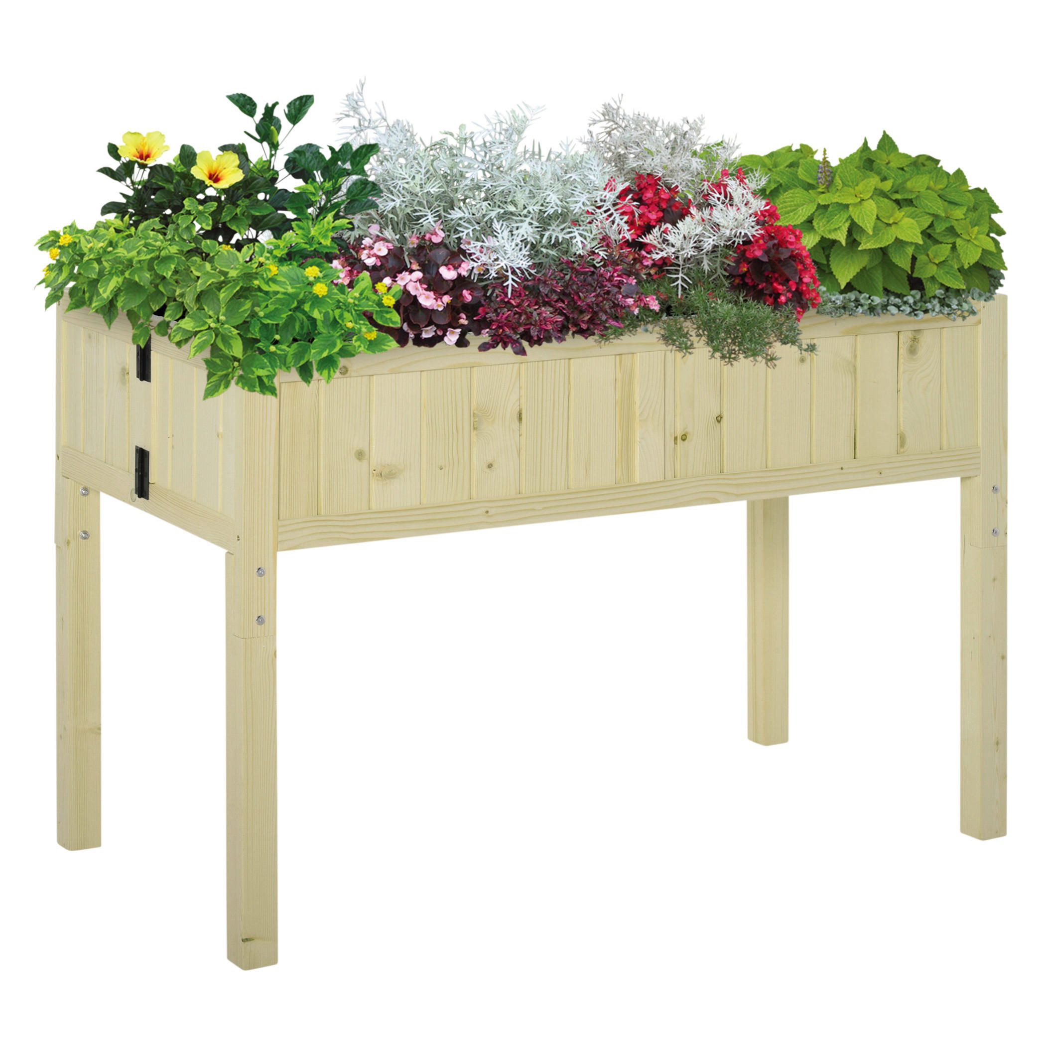Outsunny Hochbeet natur B/H/L: ca. 56x76x115 cm Hochbeet - natur (115,00/56,00/76,00cm) - Outsunny