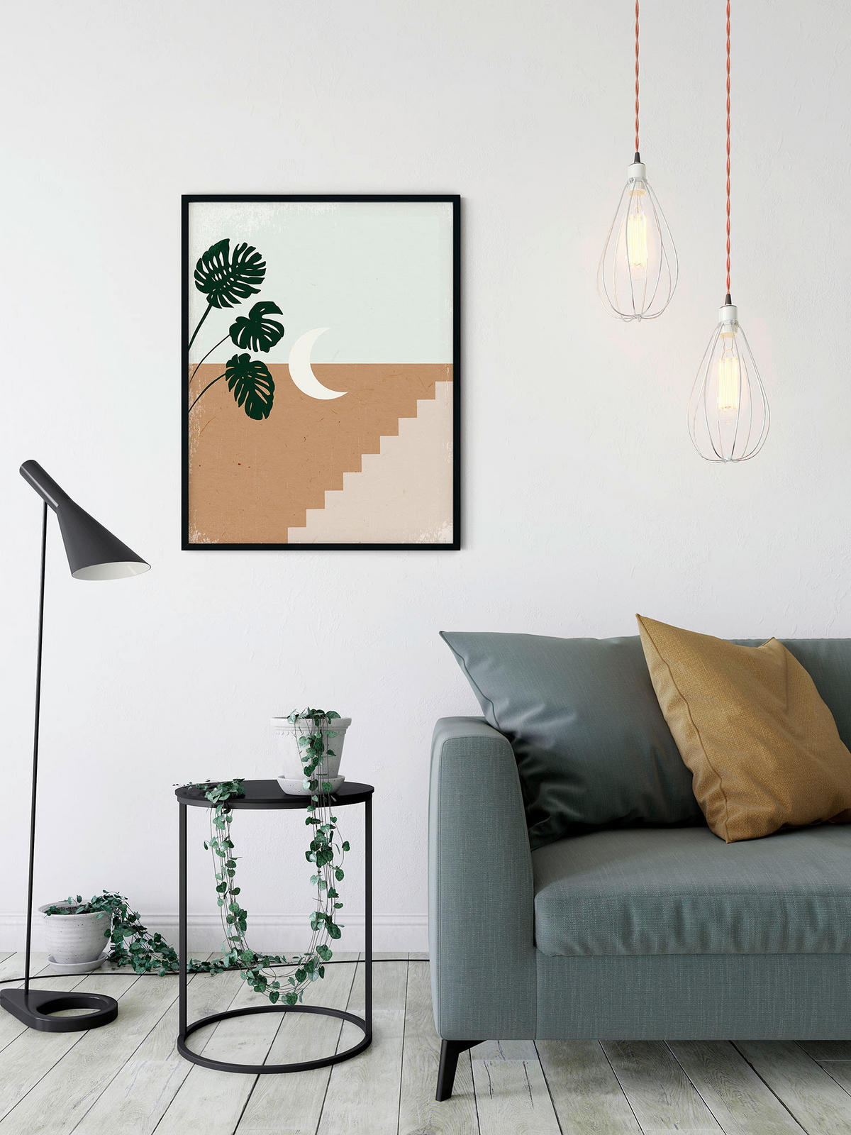 Komar Poster Silence Crescent Moon Pflanzen B/L: ca. 30x40 cm Silence Crescent Moon - (30,00/40,00cm) - Komar