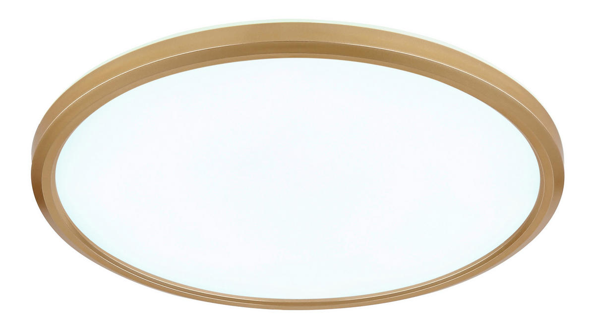 GLOBO LED-Deckenleuchte Opal messing Kunststoff H/D: ca. 2,5x29,4 cm SAPANA - messing/Opal (29,40/2,50cm) - GLOBO
