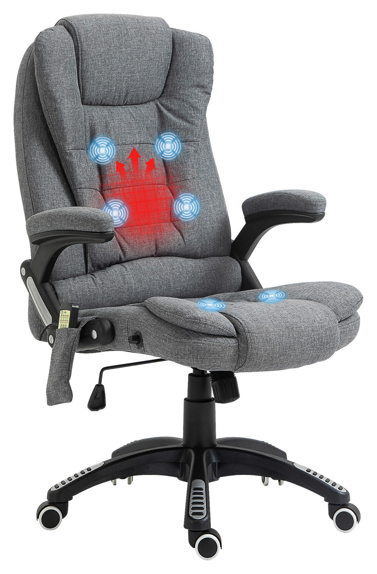 Vinsetto Massagestuhl dunkelgrau B/H/L: ca. 72x68x120 cm Massagestuhl - dunkelgrau (120,00/72,00/68,00cm) - Vinsetto