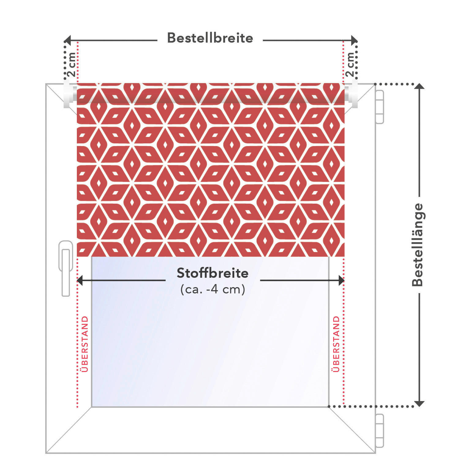 Thumbnail - LICHTBLICK Rollo Blumenwiese fuchsia B/L: ca. 60x150 cm