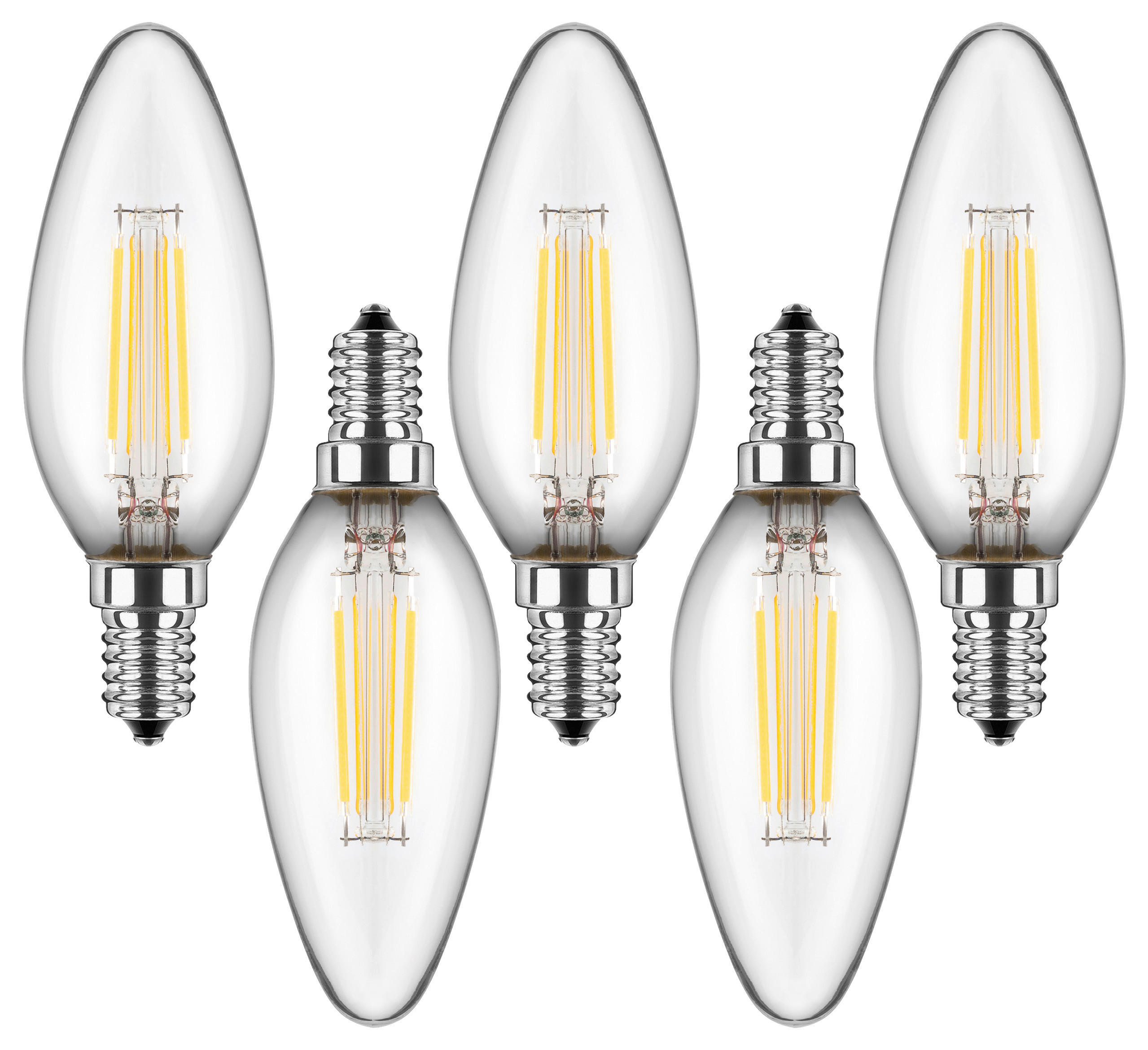 Blulaxa Kerzenlampe 49247 E14 LED-Kerzenlampe_5erPack_Blulaxa E14 - klar (3,50cm) - Blulaxa