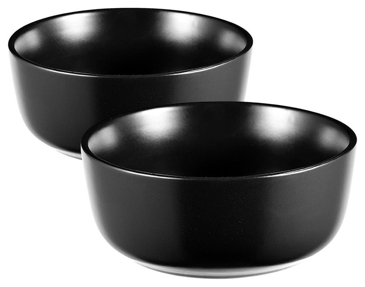BERGNER Schüsselset CHARCOAL schwarz Steingut B/H/L: ca. 15,5x11,3x15,1 cm CHARCOAL - schwarz (15,10/15,50/11,30cm) - BERGNER