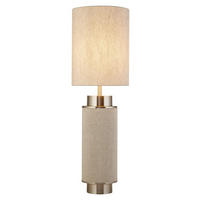 Searchlight Tischlampe weiß silber Textil Stahl B/H/L/D: ca. 22x72x22x22 cm E27 1 Brennstellen Flask - weiß/silber (22,00/22,00/72,00cm) - Searchlight