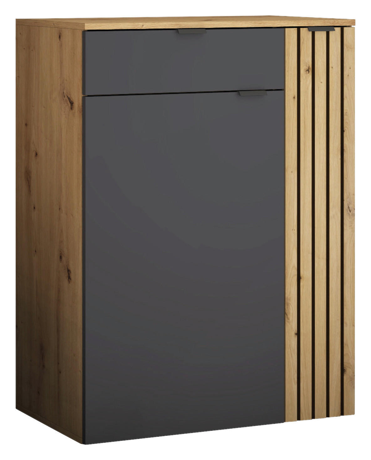 Schuhkommode Lagos Eiche Artisan Nachbildung anthrazit B/H/T: ca. 80x105x38 cm Lagos - Eiche/anthrazit (80,00/105,00/38,00cm)