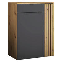 Schuhkommode Lagos Eiche Artisan Nachbildung anthrazit B/H/T: ca. 80x105x38 cm Lagos - Eiche/anthrazit (80,00/105,00/38,00cm)