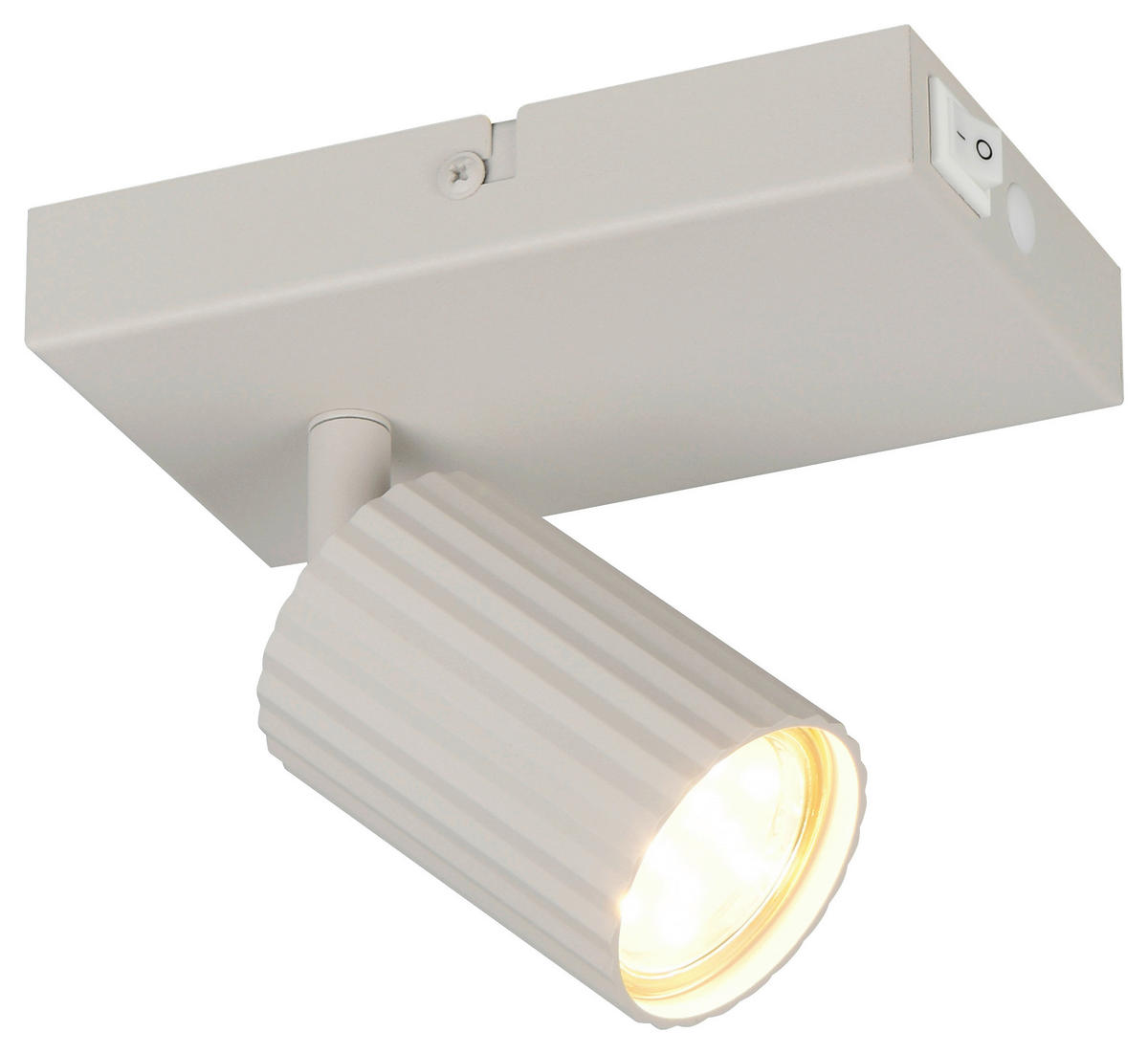 Reality Leuchten Spots grau Metall B/H/L: ca. 9x15x14,5 cm GU10 1 Brennstellen Spot_Soka_1 - grau (14,50/9,00/15,00cm) - Reality Leuchten