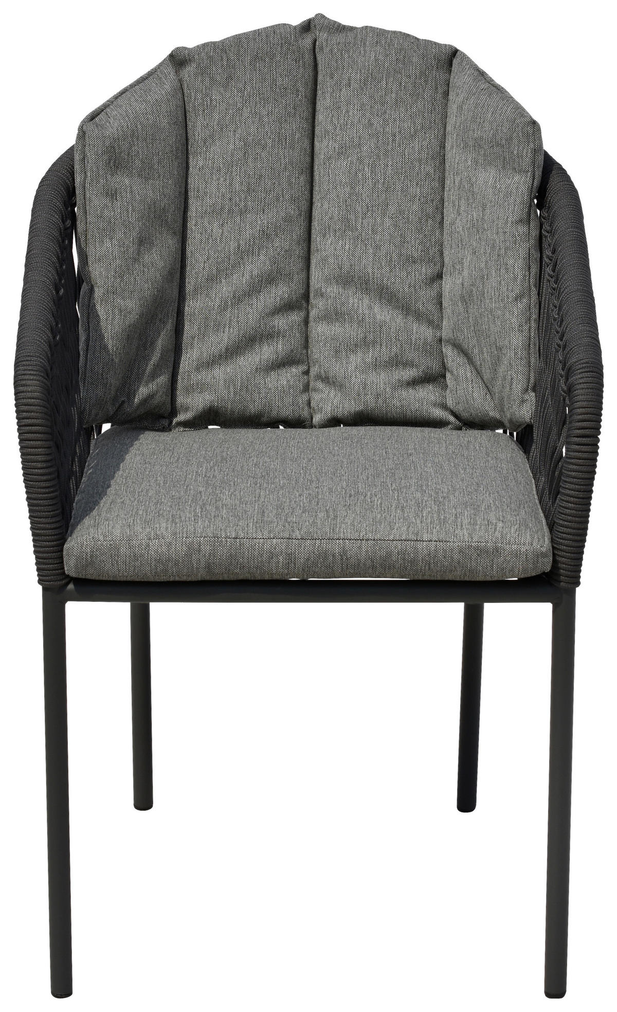 POCOline Gartenstuhl grau Webstoff B/H/L: ca. 68x79x58 cm Gartenstuhl_Rope - grau (58,00/68,00/79,00cm) - POCOline