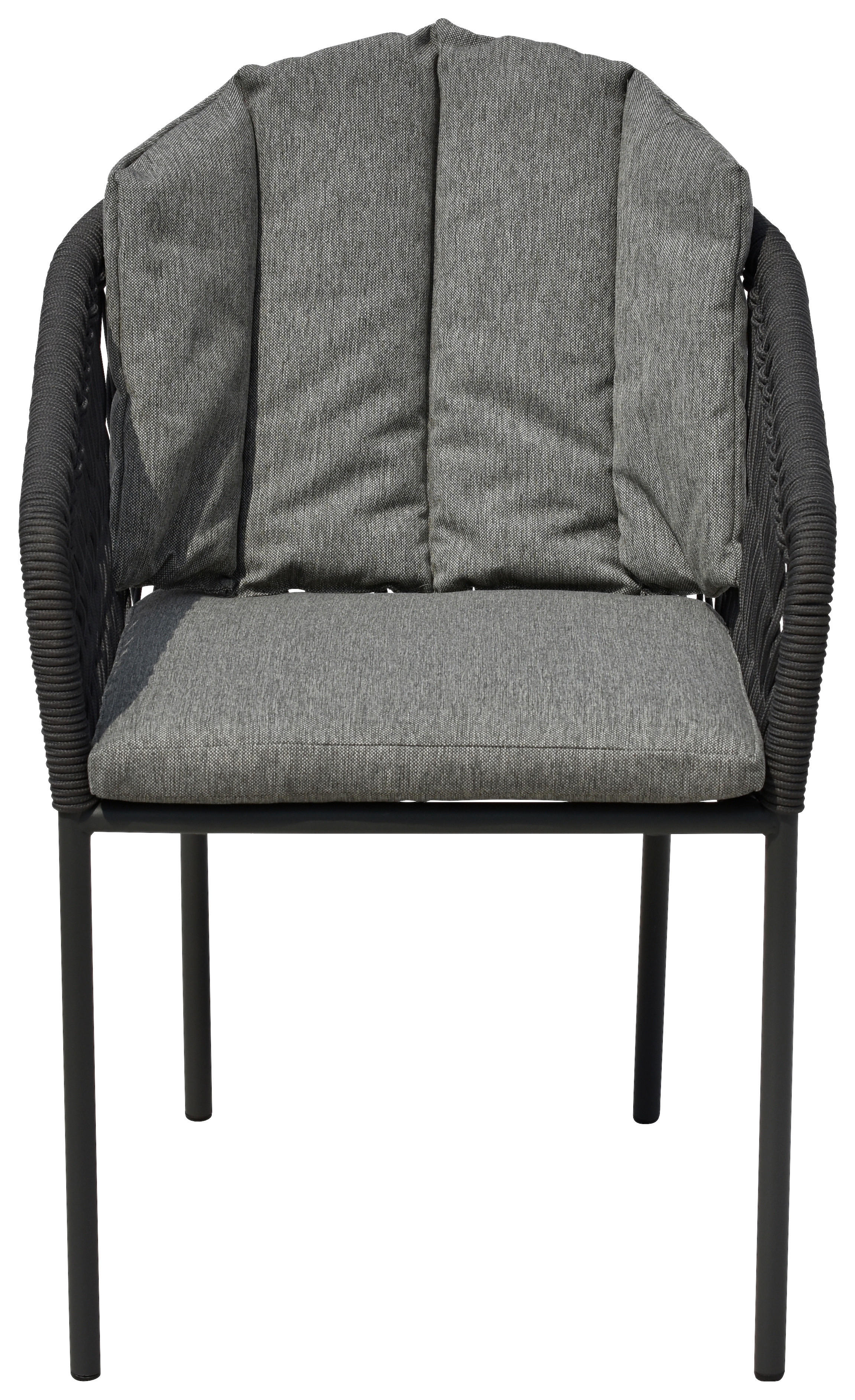 Thumbnail - POCOline Gartenstuhl grau Webstoff B/H/L: ca. 68x79x58 cm