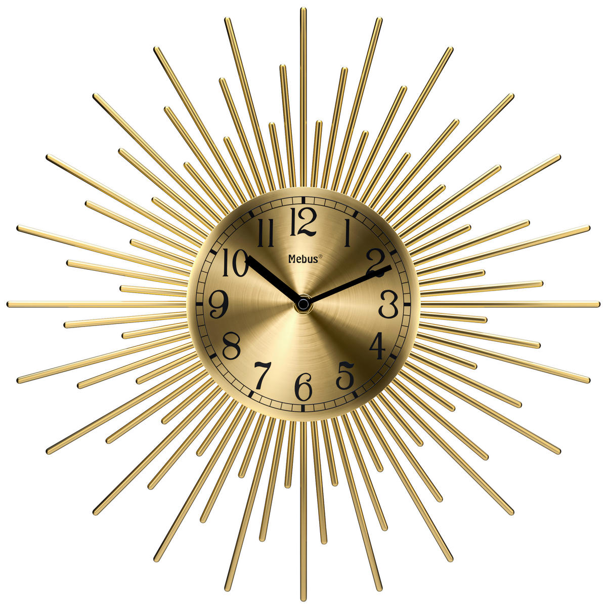 Mebus Wanduhr gold D: ca. 25 cm Wanduhr_Quarz - gold (25,00cm) - Mebus