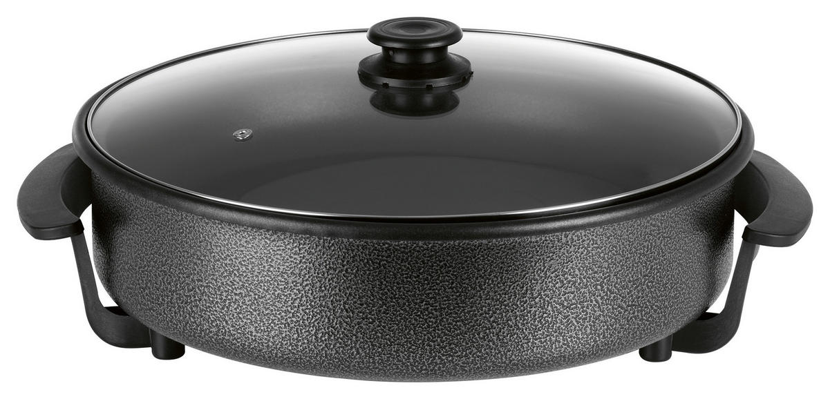 GOURMETmaxx Elektrische Party-Pfanne schwarz Edelstahl B/H/L: ca. 13,2x43,1x43,1 cm Elektrische_Party-Pfanne - schwarz (43,10/13,20/43,10cm) - GOURMETmaxx