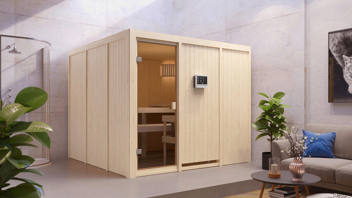 Karibu Sauna Ervin Front B/H/T: ca. 231x198x231 cm Ervin Front - (231,00/198,00/231,00cm) - Karibu