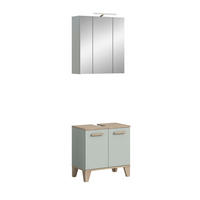 Badezimmer-Set STAR hellgrün Eiche hell Nachbildung B/H/T: ca. 60x190x34 cm STAR - hellgrün (60,00/190,00/34,00cm) - xonox.home