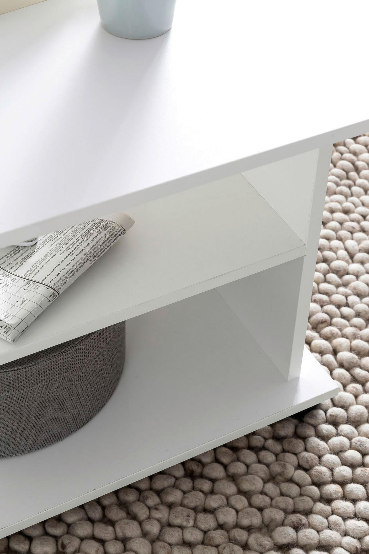 Couchtisch weiß B/H/T: ca. 95x51x54 cm Couchtisch - weiß (95,00/51,00/54,00cm) - Wohnling