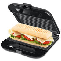 Moa Toastautomat schwarz Edelstahl B/H/L: ca. 22x8x20 cm MOASM01B - schwarz (20,00/22,00/8,00cm) - Moa