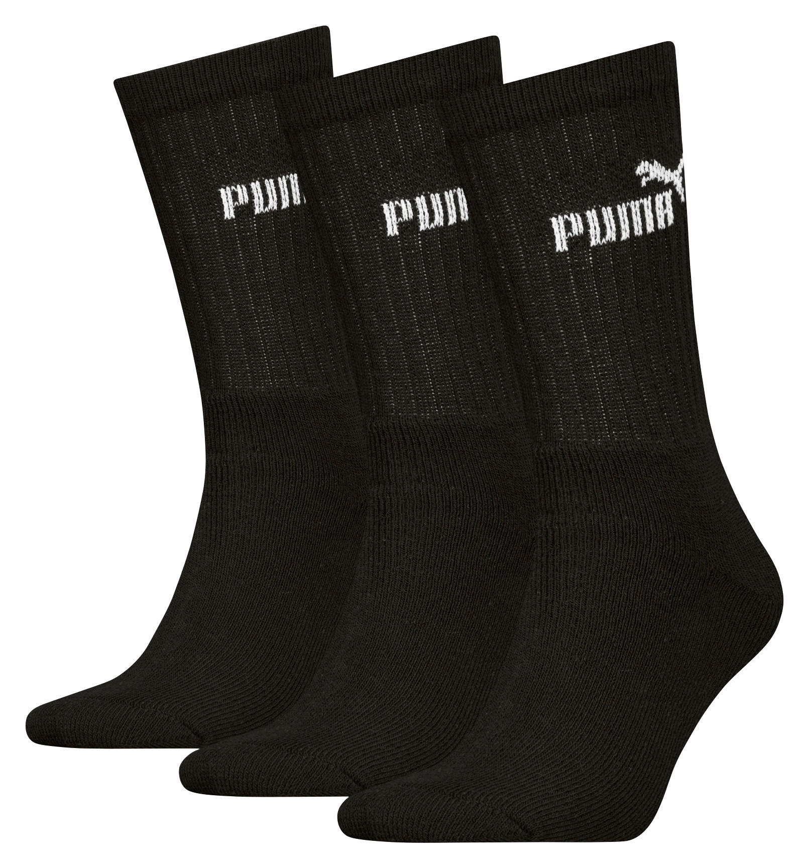 Puma Damen & Herren-Socken Puma schwarz 3 Packstücke Größe 35-38 Puma - schwarz - Puma