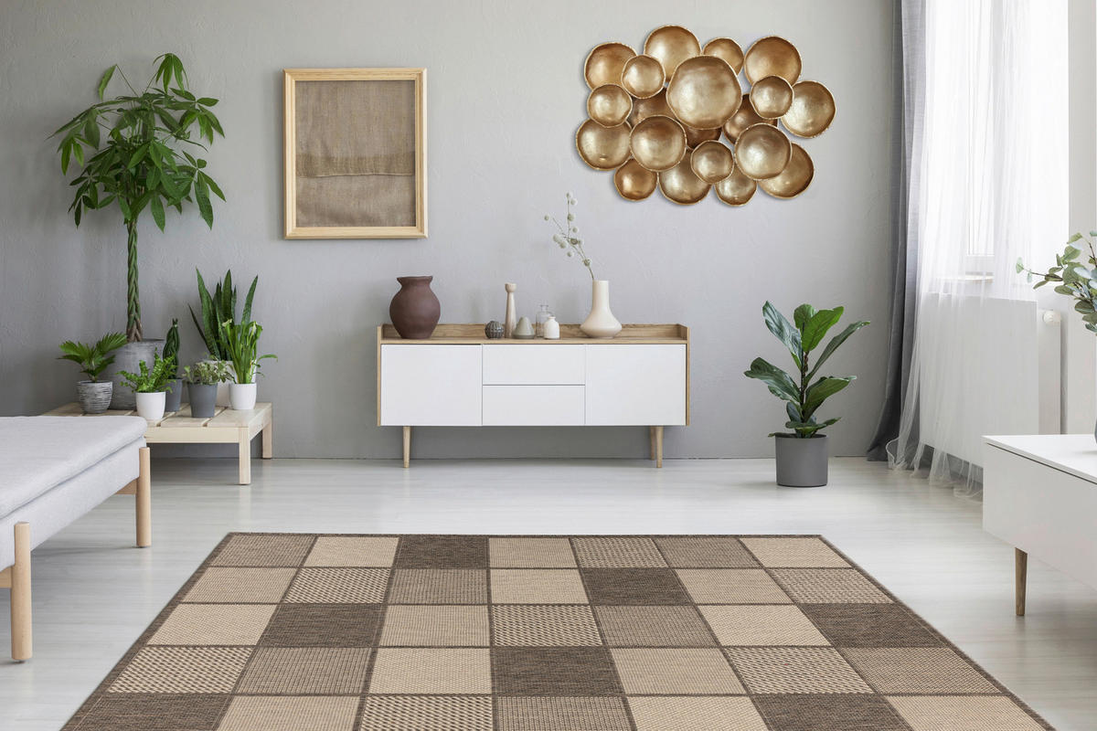 360Living Teppich Splash braun B/L: ca. 120x170 cm Splash - braun/creme (120,00/170,00cm) - 360Living