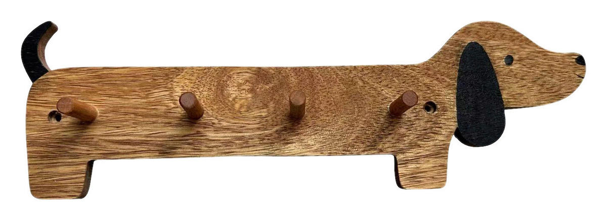 Garderobenleiste Cuno braun Mango B/H/T: ca. 37x12x5 cm Cuno - braun (37,00/12,00/5,00cm)