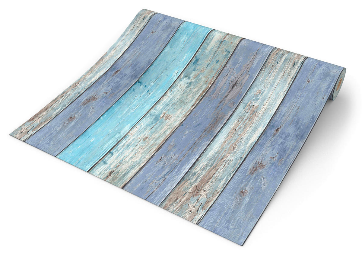 Vliestapete Holzoptik blau B/L: ca. 53x1005 cm Vliestapete_10200-08 - blau (53,00/1005,00cm)