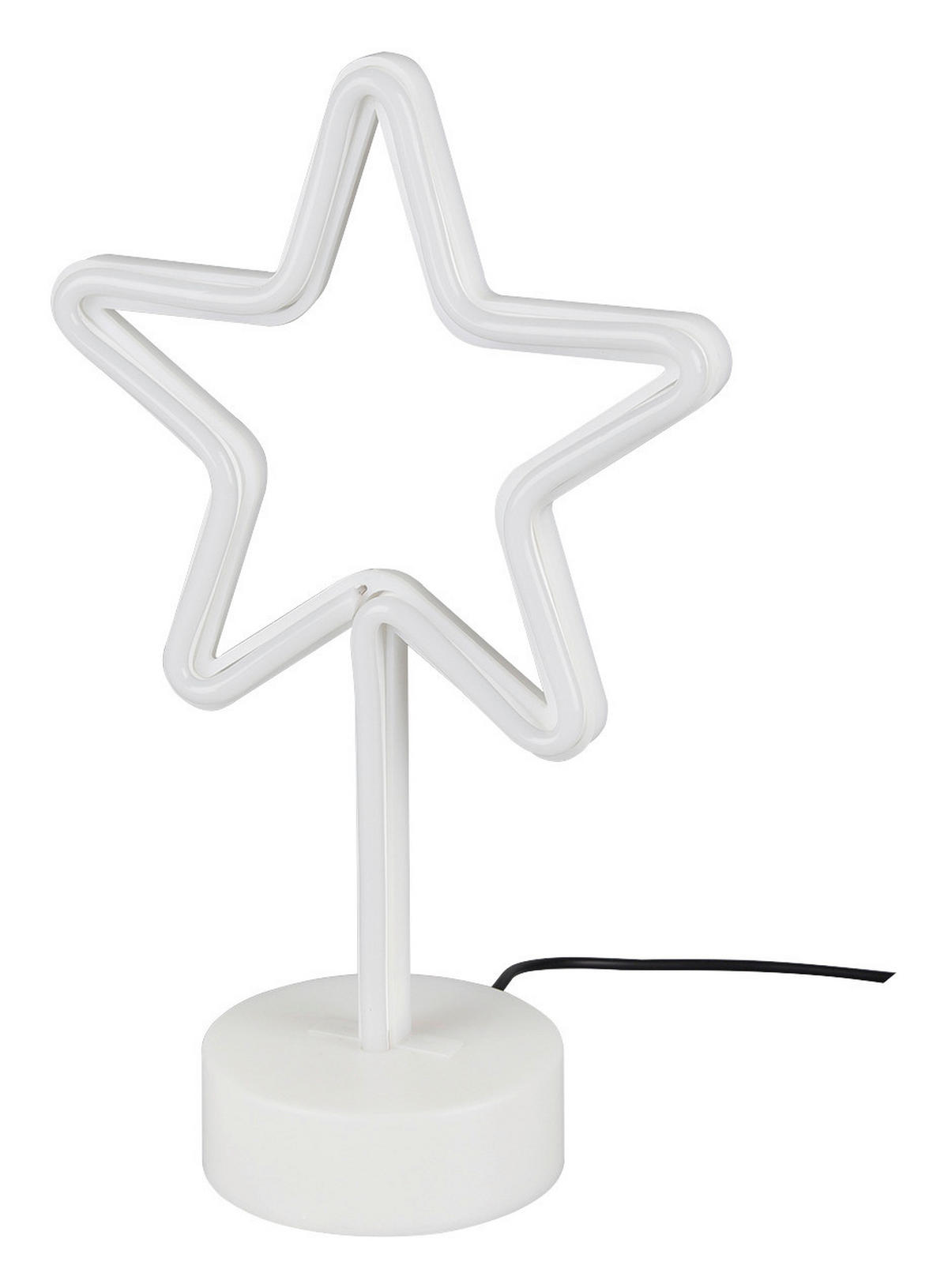Reality Tischleuchte R55230101 weiß Kunststoff B/H/T: ca. 18x30x10 cm Star - weiß (18,00/30,00/10,00cm) - Reality