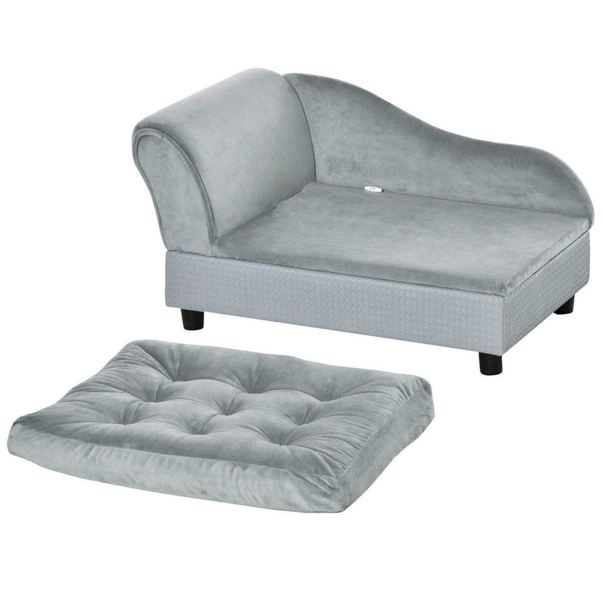 PawHut Hundesofa hellblau Holz B/H/T: ca. 76x42x45 cm Hundesofa - hellblau (76,00/42,00/45,00cm) - PawHut