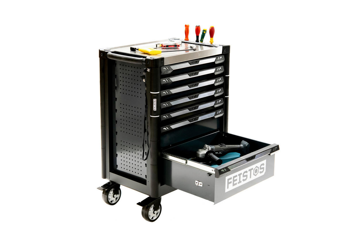 Werkstattwagen Mento schwarz B/H/L: ca. 73x98x48 cm Mento - schwarz (48,00/73,00/98,00cm) - Feistos