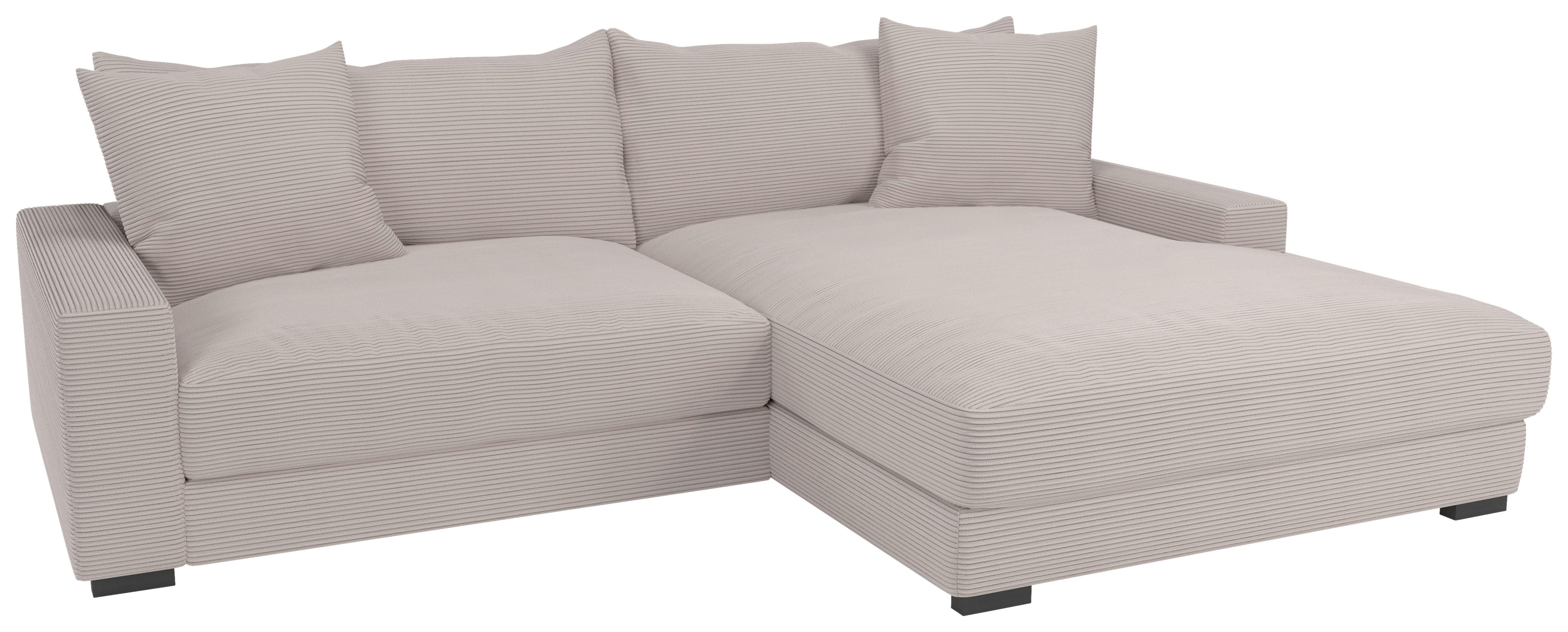 Ecksofa beige-grau Microfaser B/H/T: ca. 261x83x180 cm Jack_3S.REC_Ecksofa - beige-grau/schwarz (261,00/83,00/180,00cm)