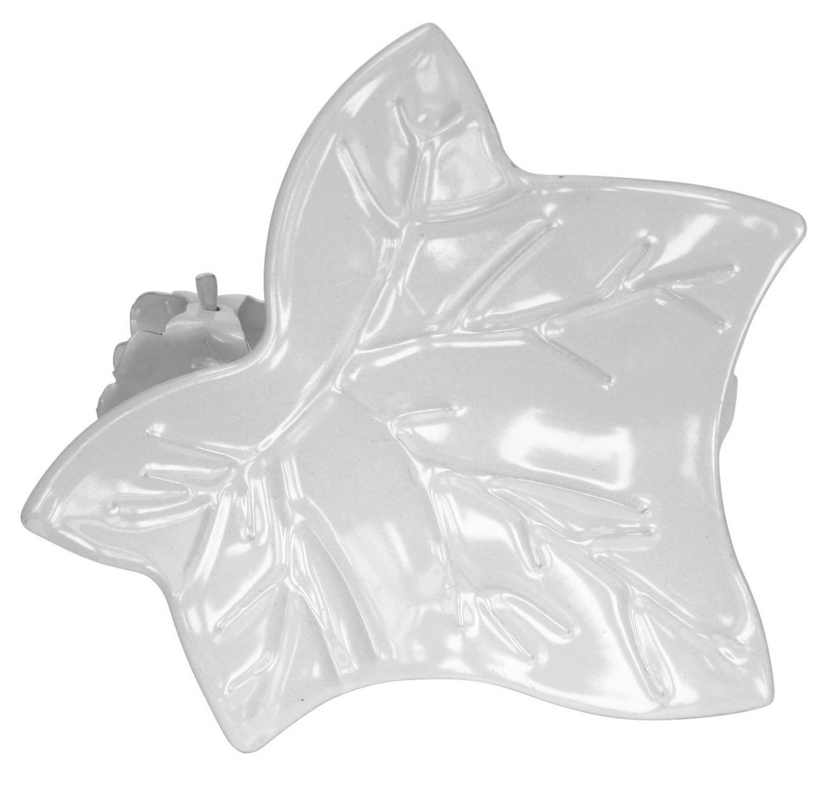 Dekoklammer Blatt Blatt - weiß - Boviva