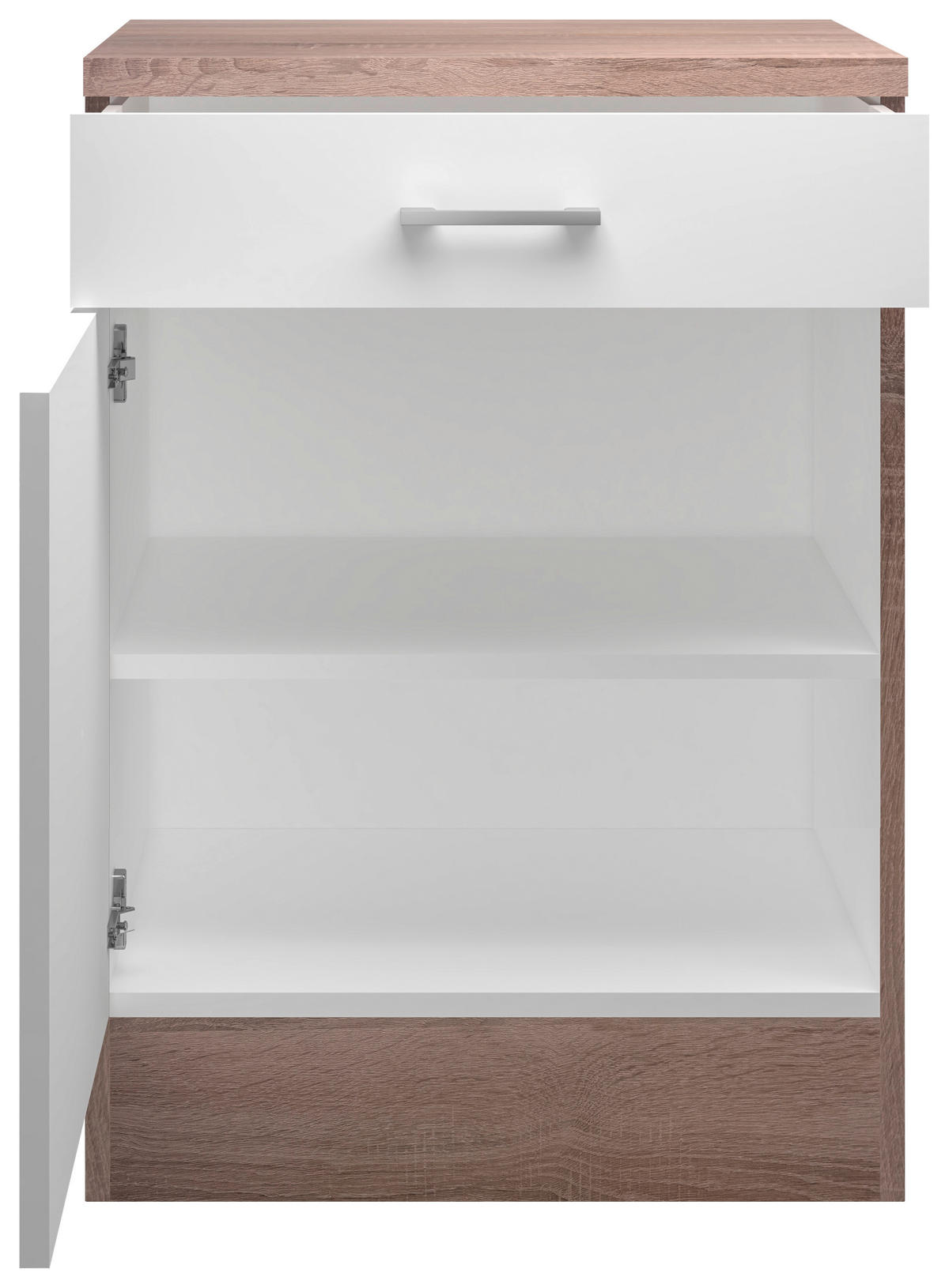 Unterschrank Samoa weiß Eiche Nachbildung B/H/T: ca. 60x85x60 cm Samoa - Eiche/weiß (60,00/85,00/60,00cm) - Flex-Well