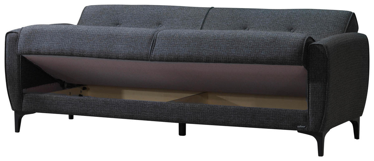 Sofa 3-2-1 San Marino anthrazit Microfaser San Marino - schwarz/anthrazit