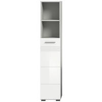 Hochschrank Copa hellgrau weiß Hochglanz B/H/T: ca. 30x150x30 cm Copa - hellgrau/weiß (30,00/150,00/30,00cm) - xonox.home