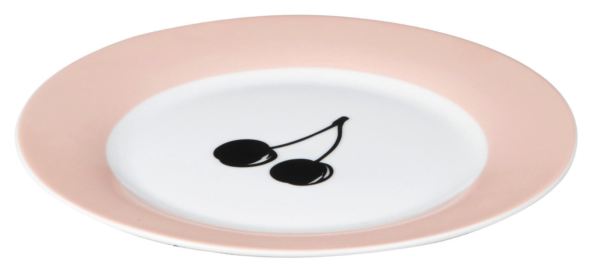 BENETTON Dessertteller Fruits pink Porzellan D: ca. 20 cm Fruits - pink/weiß (20,00cm) - BENETTON