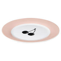 BENETTON Dessertteller Fruits pink Porzellan D: ca. 20 cm Fruits - pink/weiß (20,00cm) - BENETTON