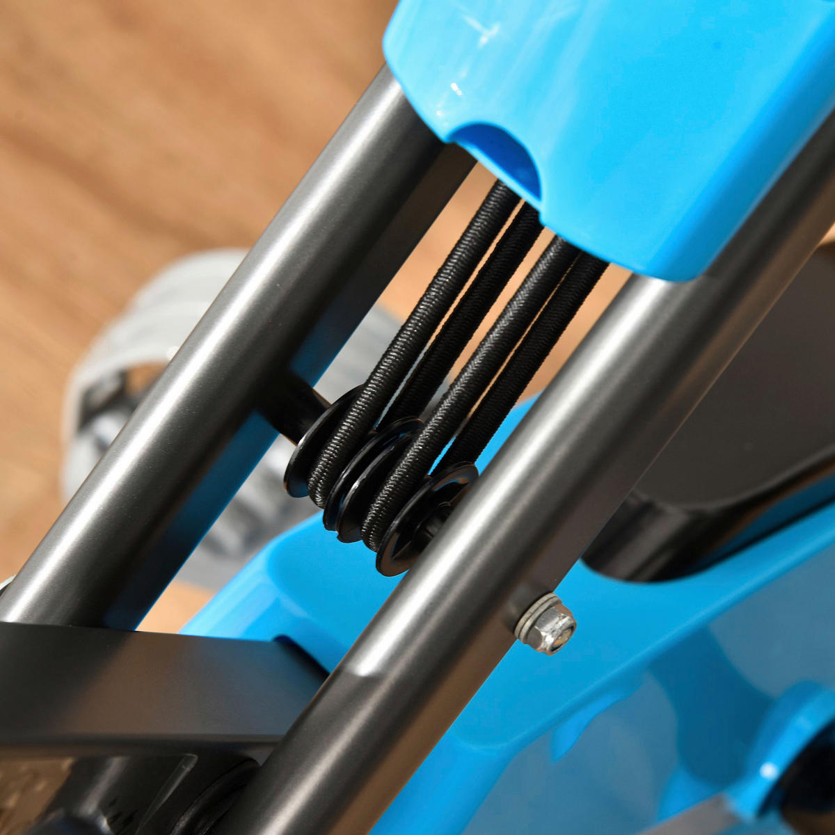 HOMCOM Fahrradtrainer blau Stahl B/H/L: ca. 51x115x97 cm Fahrradtrainer - blau/grau (97,00/51,00/115,00cm) - HOMCOM